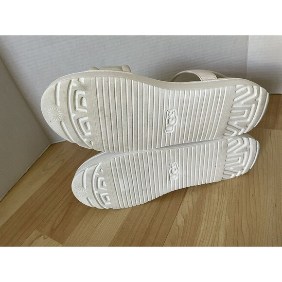 UGG Women’s Zayne Ankle Strap Sandals Size 11 White - Picture 7 of 10